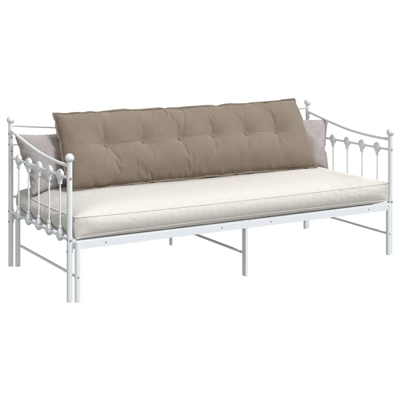 Load image into Gallery viewer, Vidaxl rugkussen taupe 180 x 50 cm microvezel stof
