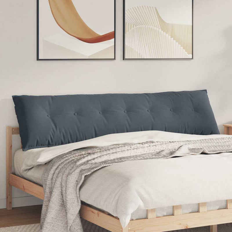 Load image into Gallery viewer, Vidaxl rugkussen donkergrijs 200 x 50 cm cordstof
