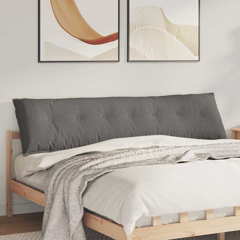 Load image into Gallery viewer, Vidaxl rugkussen lichtgrijs 200 x 50 cm cordstof
