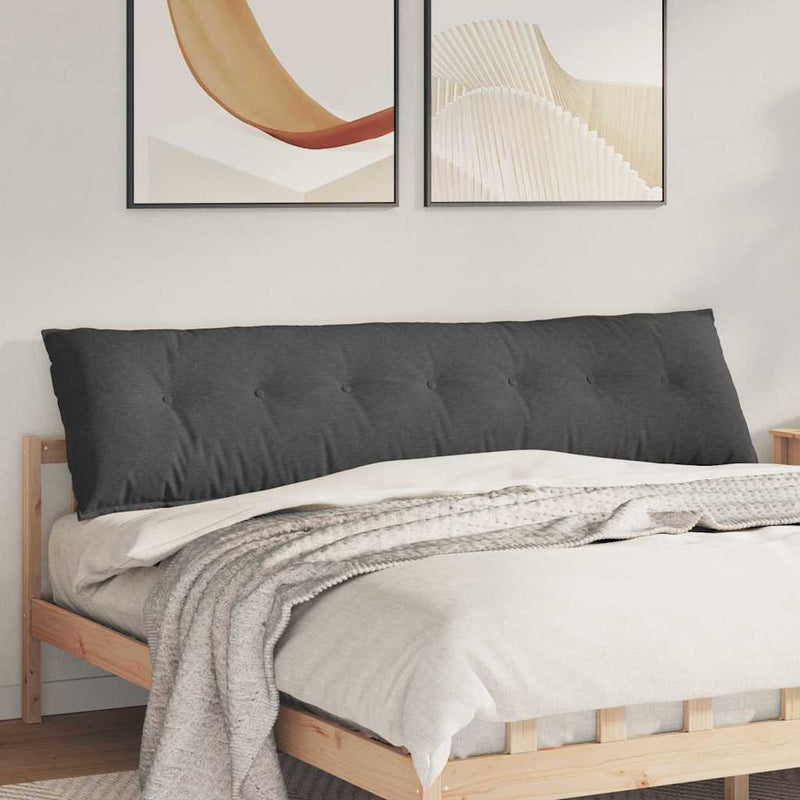 Load image into Gallery viewer, Vidaxl rugkussen donkergrijs 200 x 50 cm cordstof

