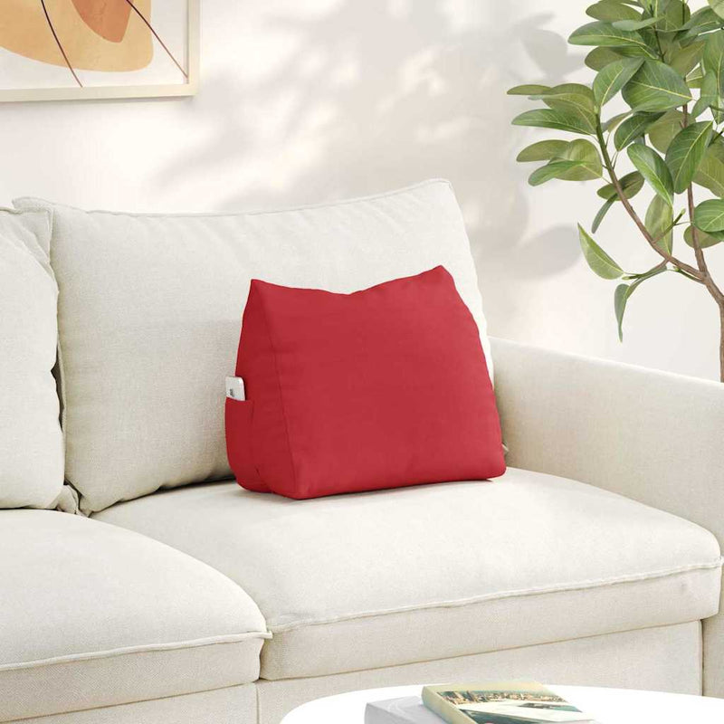 Load image into Gallery viewer, Vidaxl rugkussen rood 45 x 20 x 35 cm stof
