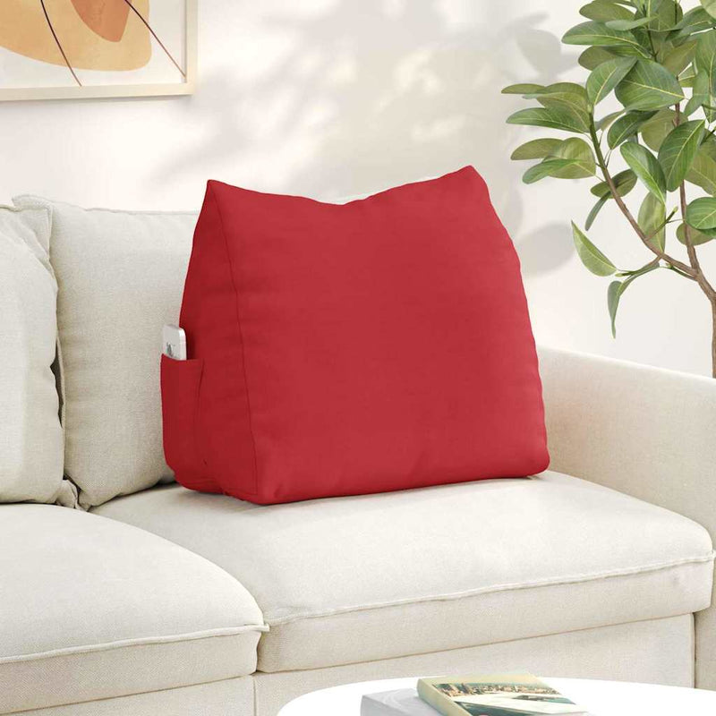Load image into Gallery viewer, Vidaxl rugkussen rood 60 x 20 x 50 cm stof
