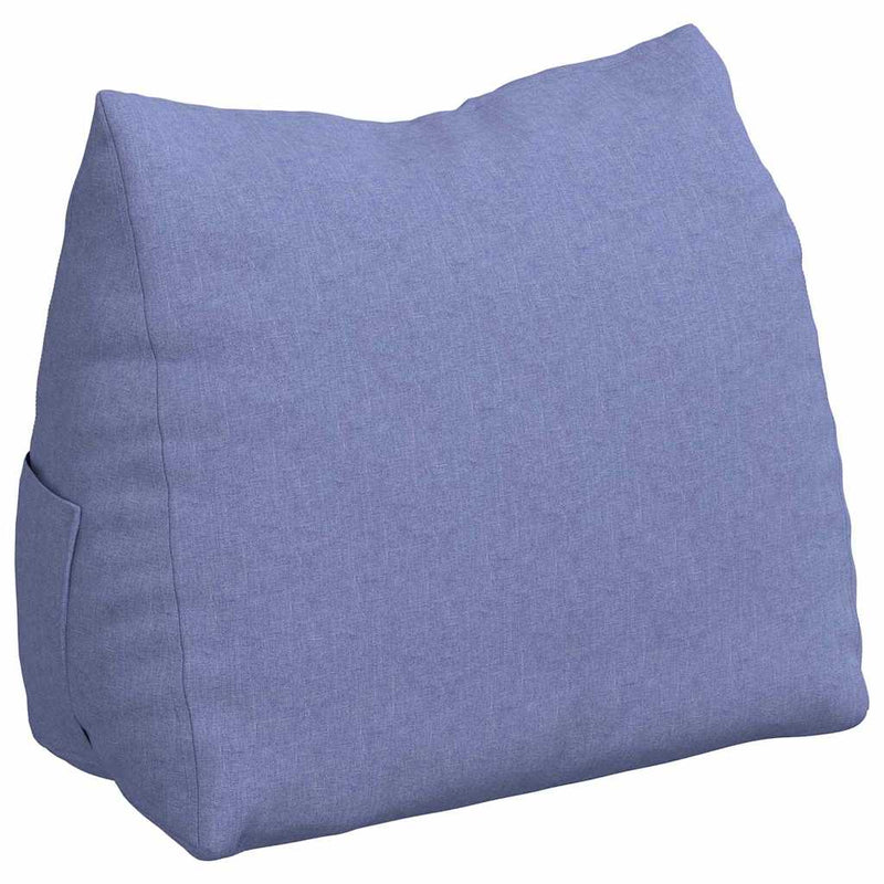 Load image into Gallery viewer, Vidaxl rugkussen jeans blauw 60 x 20 x 50 cm stof

