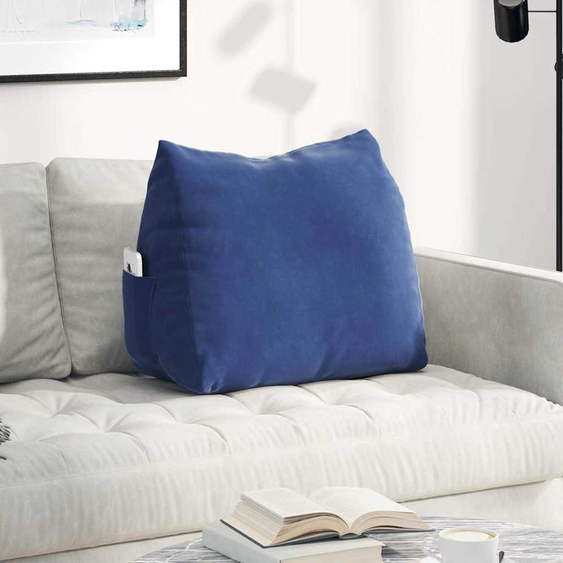 Load image into Gallery viewer, Vidaxl rugkussen politieblauw 60 x 20 x 50 cm cordstof
