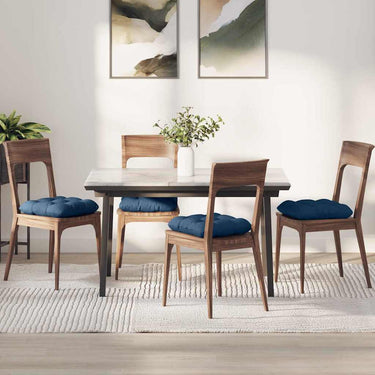 Vidaxl zitkussens 4 pcs blauw 40 x 40 x 12 cm stof