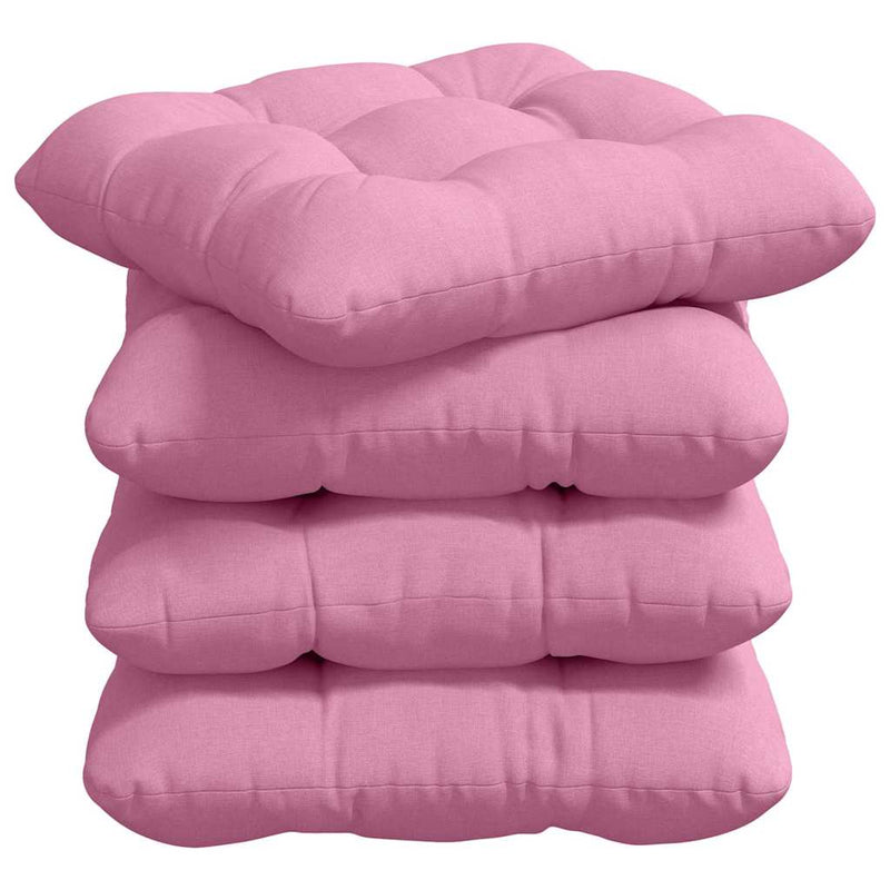 Load image into Gallery viewer, Vidaxl zitkussens 4 pcs roze 40 x 40 x 12 cm stof
