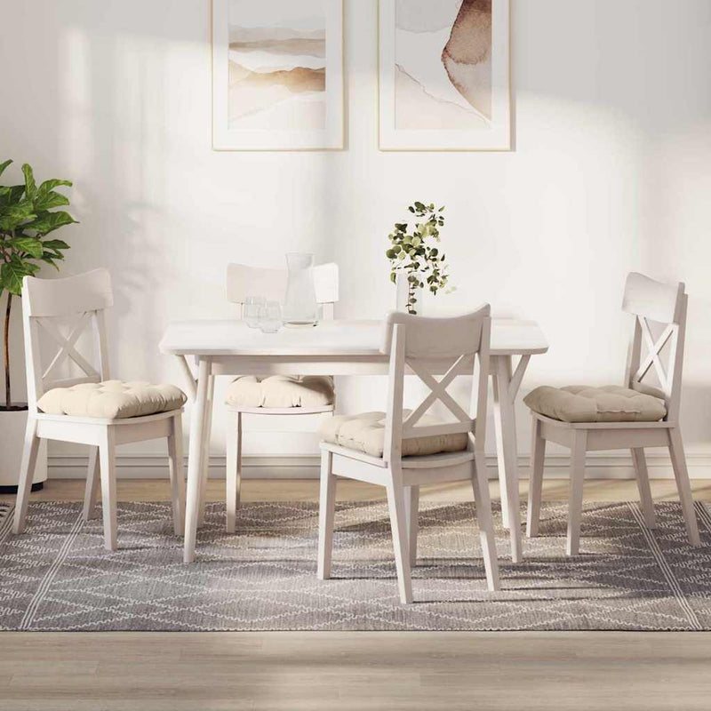 Load image into Gallery viewer, Vidaxl zitkussens 4 pcs beige 40 x 40 cm microvezel stof
