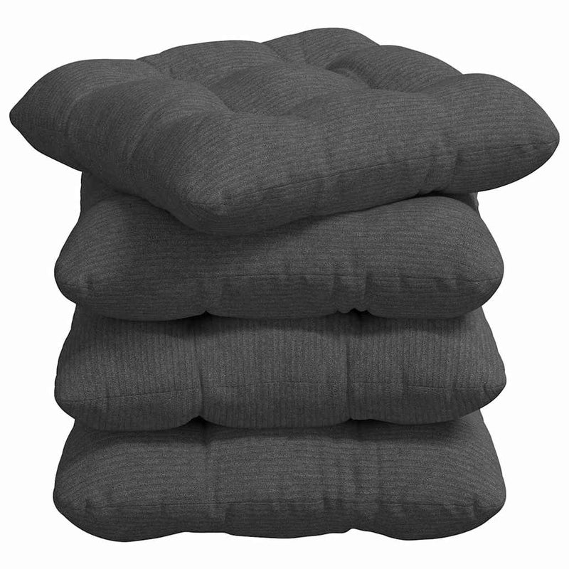 Load image into Gallery viewer, Vidaxl zitkussens 4 pcs donkergrijs 40 x 40 cm katoen stof
