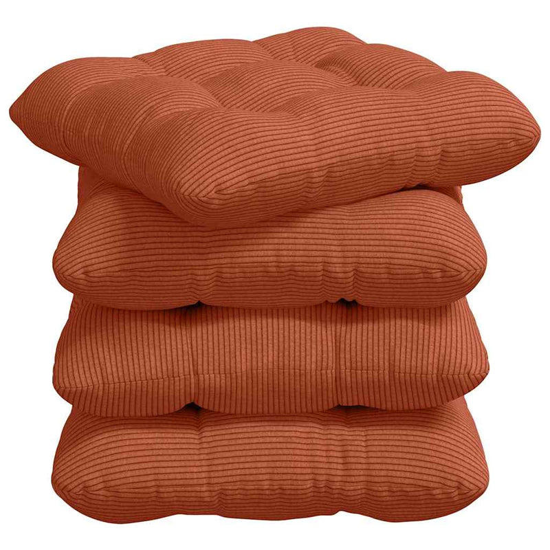 Load image into Gallery viewer, Vidaxl zitkussens 4 pcs rood-oranje 40 x 40 cm katoen stof
