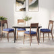 Vidaxl zitkussens 4 pcs jeans blauw 45 x 45 x 12 cm stof