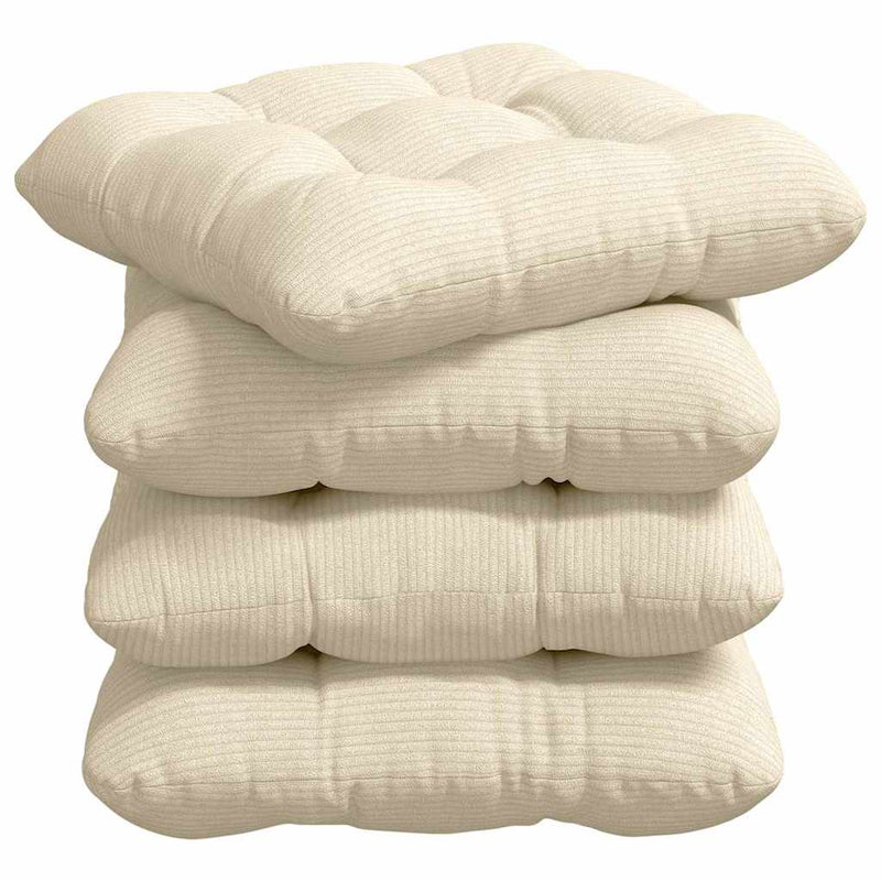 Load image into Gallery viewer, Vidaxl zitkussens 4 pcs crème 45 x 45 cm katoen stof
