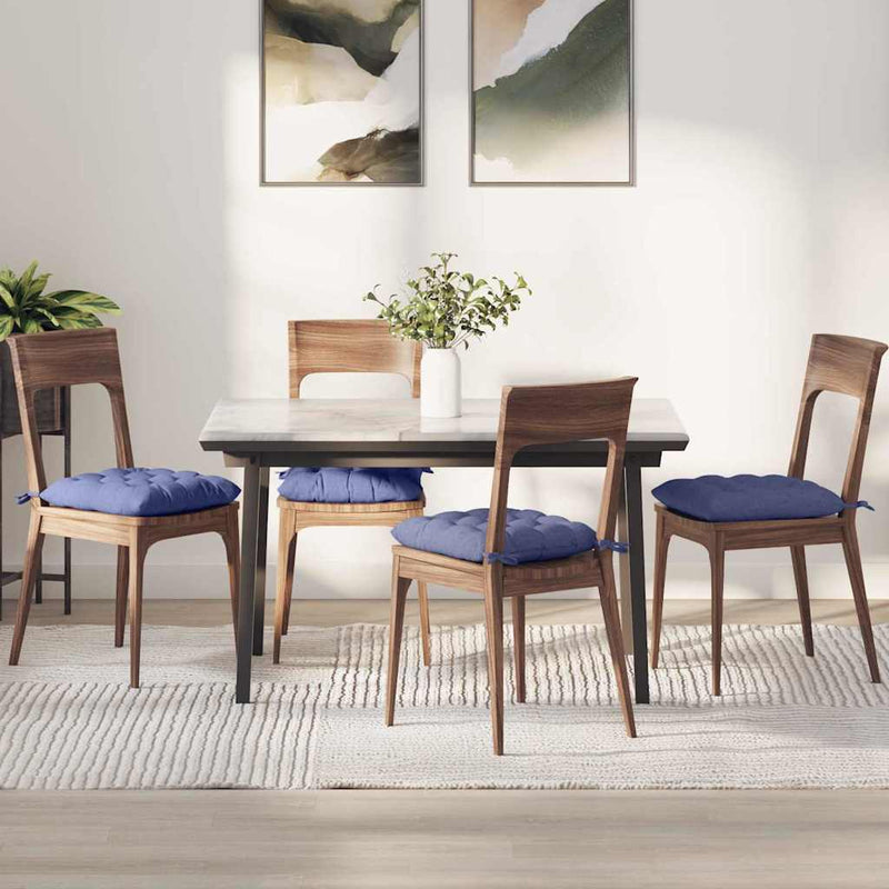 Load image into Gallery viewer, Vidaxl zitkussens 4 pcs jeans blauw 40 x 40 x 6 cm stof
