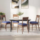 Vidaxl zitkussens 4 pcs jeans blauw 40 x 40 x 6 cm stof