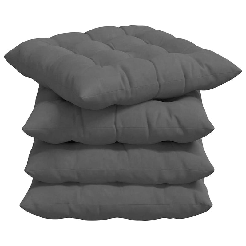 Load image into Gallery viewer, Vidaxl zitkussens 4 pcs donkergrijs 40 x 40 x 6 cm microfibre
