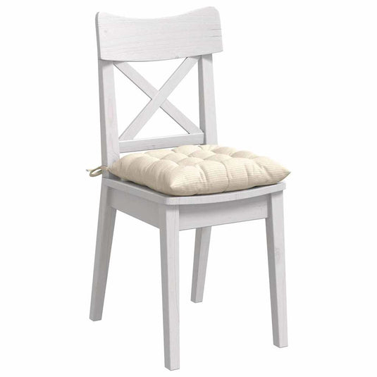 Vidaxl zitkussens 4 pcs crème 40 x 40 x 6 cm katoen stof