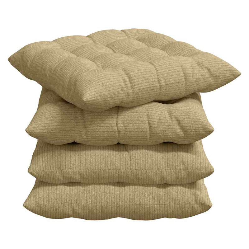 Load image into Gallery viewer, Vidaxl zitkussens 4 pcs grijs groen 40 x 40 x 6 cm katoen stof
