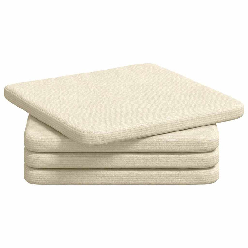 Load image into Gallery viewer, Vidaxl zitkussens 4 pcs crème 40 x 40 x 3 cm katoen stof
