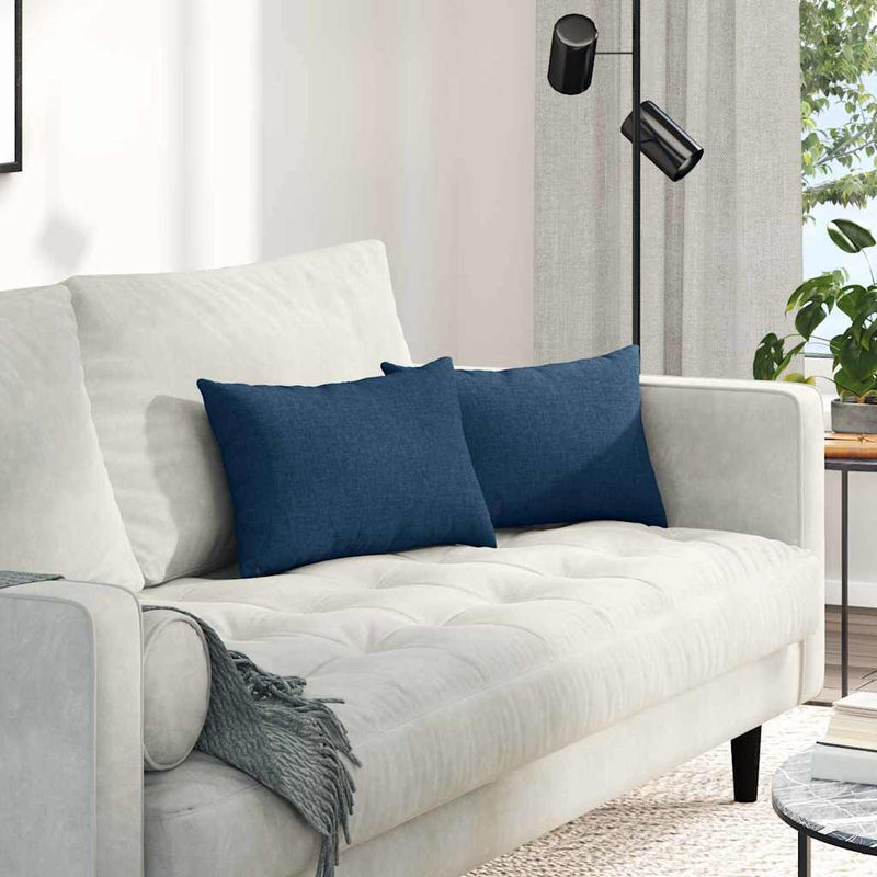 Load image into Gallery viewer, Vidaxl sofa kussens 2 pcs blauw 50 x 30 cm stof
