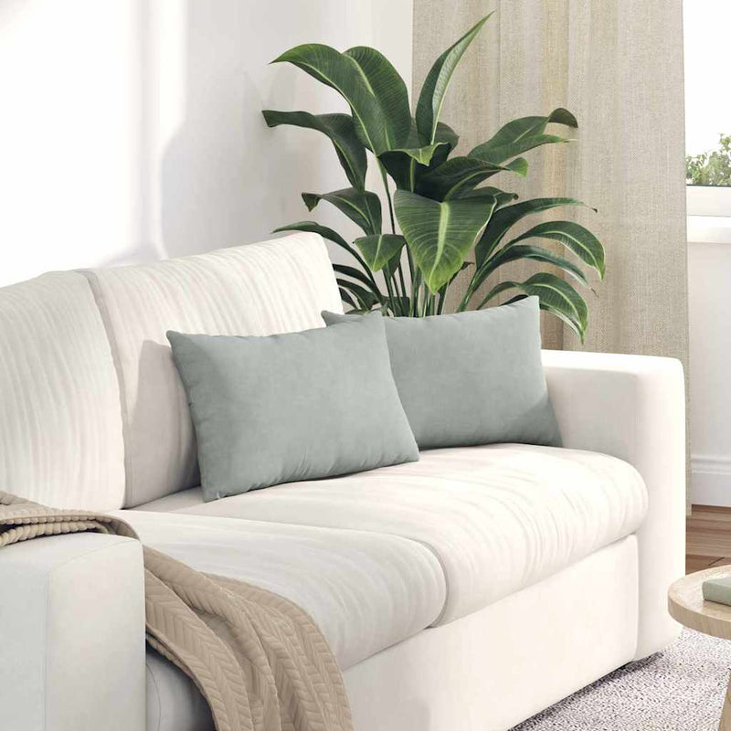 Load image into Gallery viewer, Vidaxl sofa kussens 2 stuks lichtgrijs 50 x 30 cm cordstof
