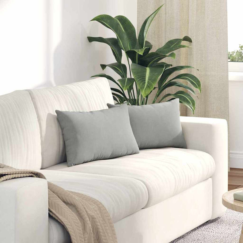 Load image into Gallery viewer, Vidaxl sofa kussens 2 stuks lichtgrijs 50 x 30 cm stof
