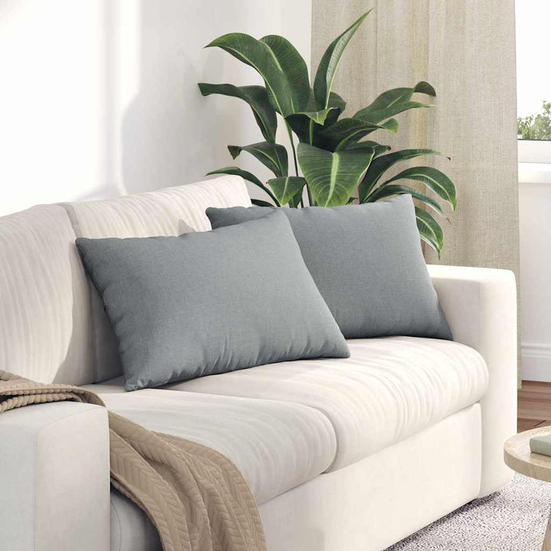Load image into Gallery viewer, Vidaxl sofa kussens 2 pcs lichtgrijs 60 x 40 cm stof
