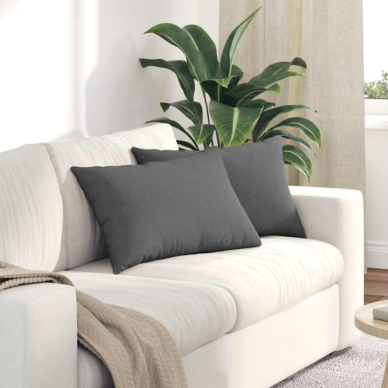 Load image into Gallery viewer, Vidaxl sofa kussens 2 pcs donkergrijs 60 x 40 cm stof
