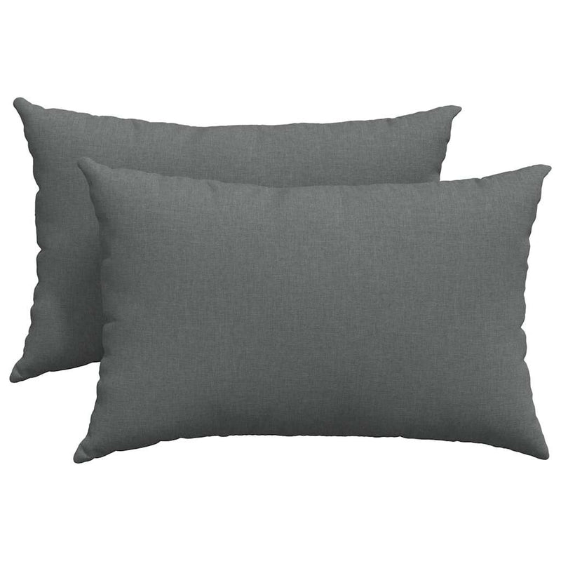 Load image into Gallery viewer, Vidaxl sofa kussens 2 pcs donkergrijs 60 x 40 cm stof

