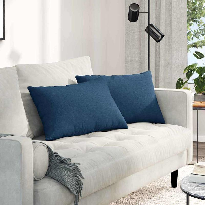 Load image into Gallery viewer, Vidaxl sofa kussens 2 pcs blauw 60 x 40 cm stof
