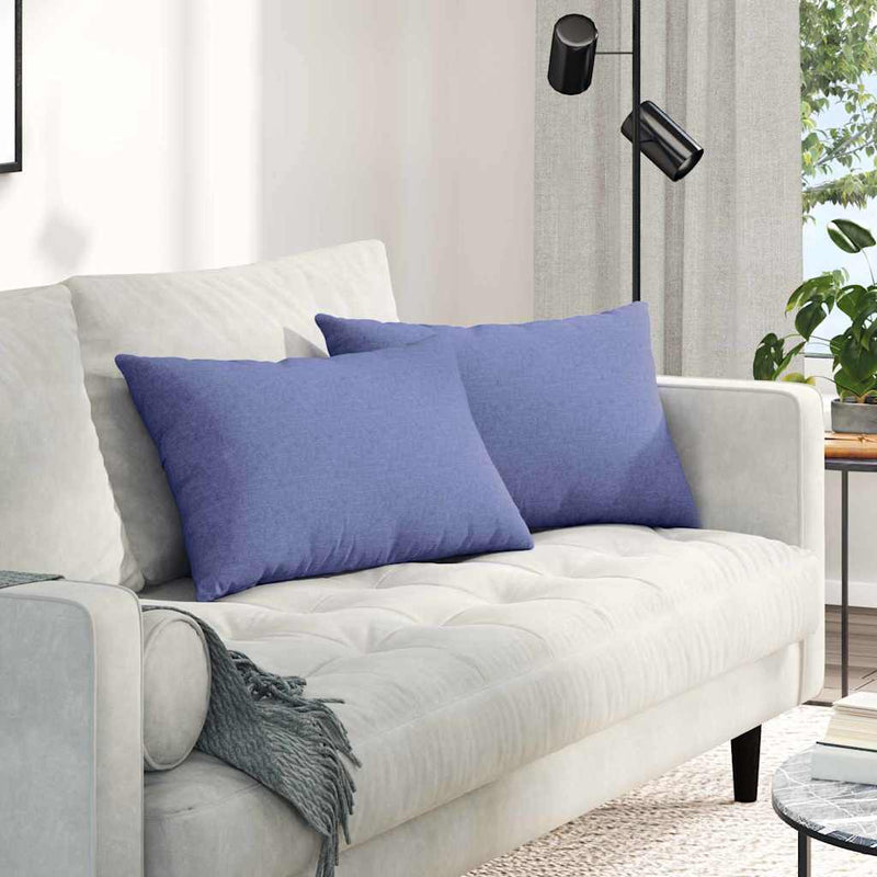 Load image into Gallery viewer, Vidaxl sofa kussens 2 pcs jeans blauw 60 x 40 cm stof

