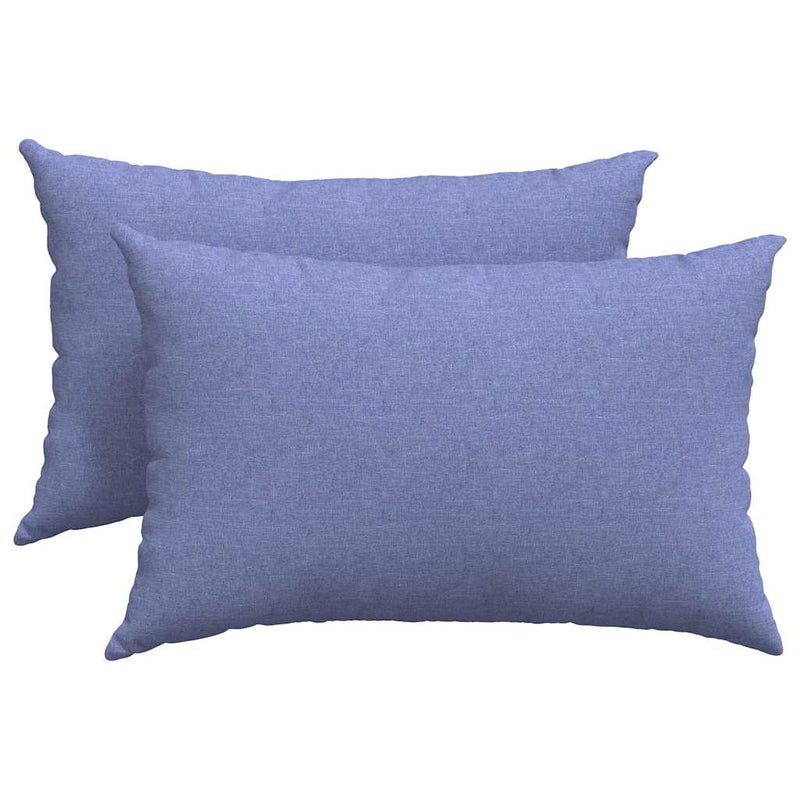 Load image into Gallery viewer, Vidaxl sofa kussens 2 pcs jeans blauw 60 x 40 cm stof
