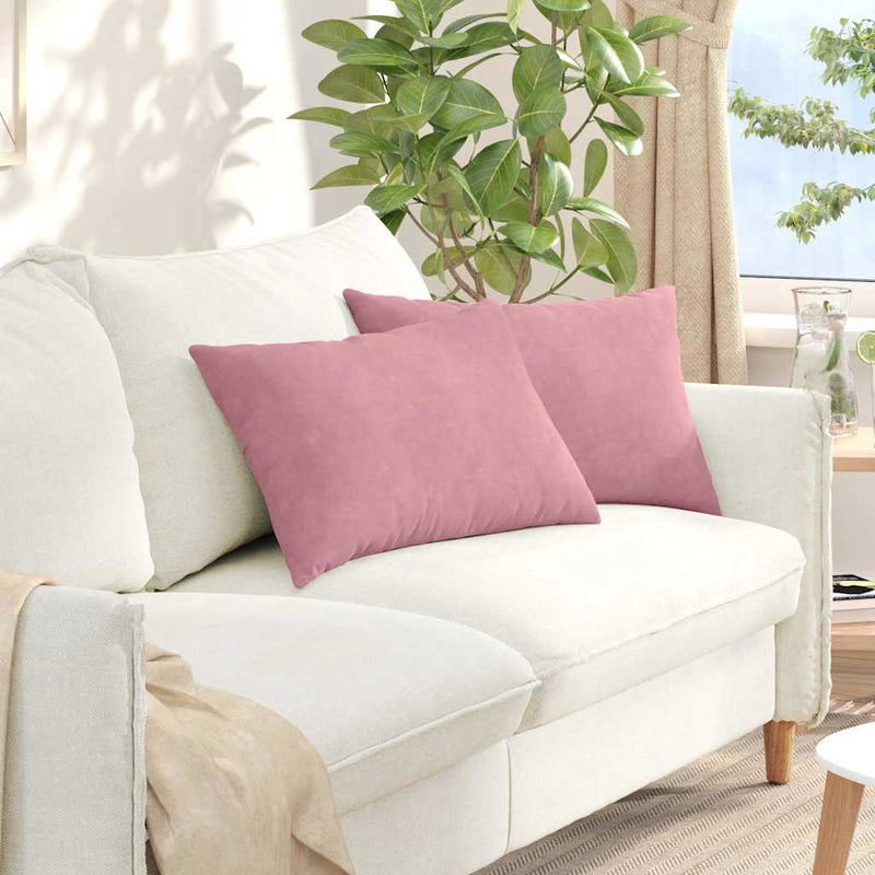 Load image into Gallery viewer, Vidaxl sofa kussens 2 stuks roze 60 x 40 cm cordstof
