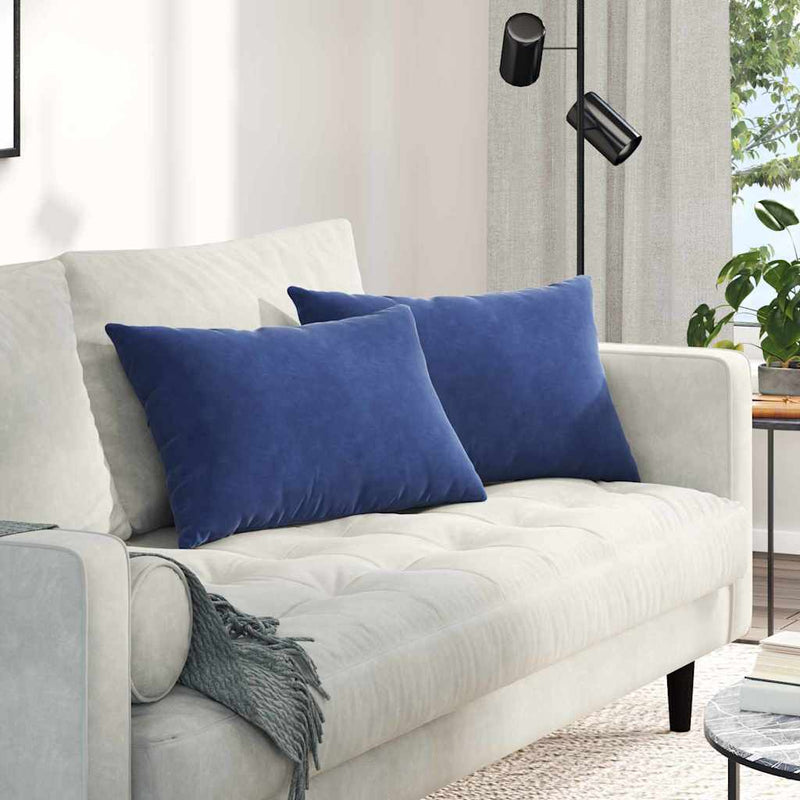 Load image into Gallery viewer, Vidaxl sofa kussens 2 stuks politieblauw 60 x 40 cm cordstof
