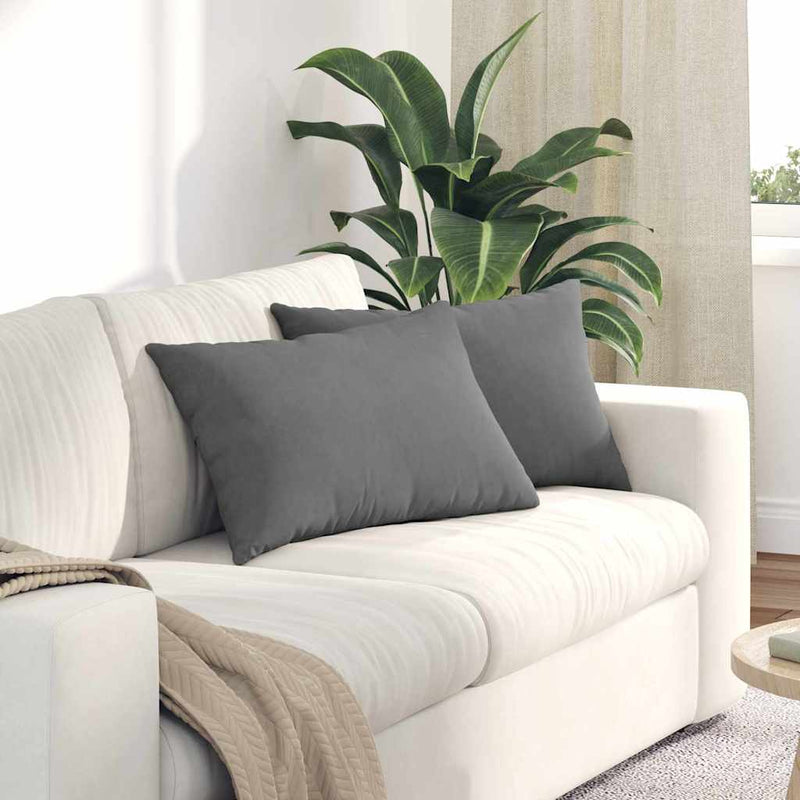 Load image into Gallery viewer, Vidaxl sofa kussens 2 stuks donkergrijs 60 x 40 cm stof
