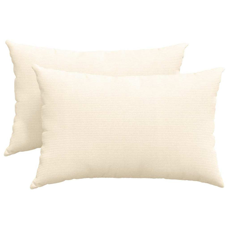 Load image into Gallery viewer, Vidaxl sofa kussens 2 stuks crème 60 x 40 cm cordstof
