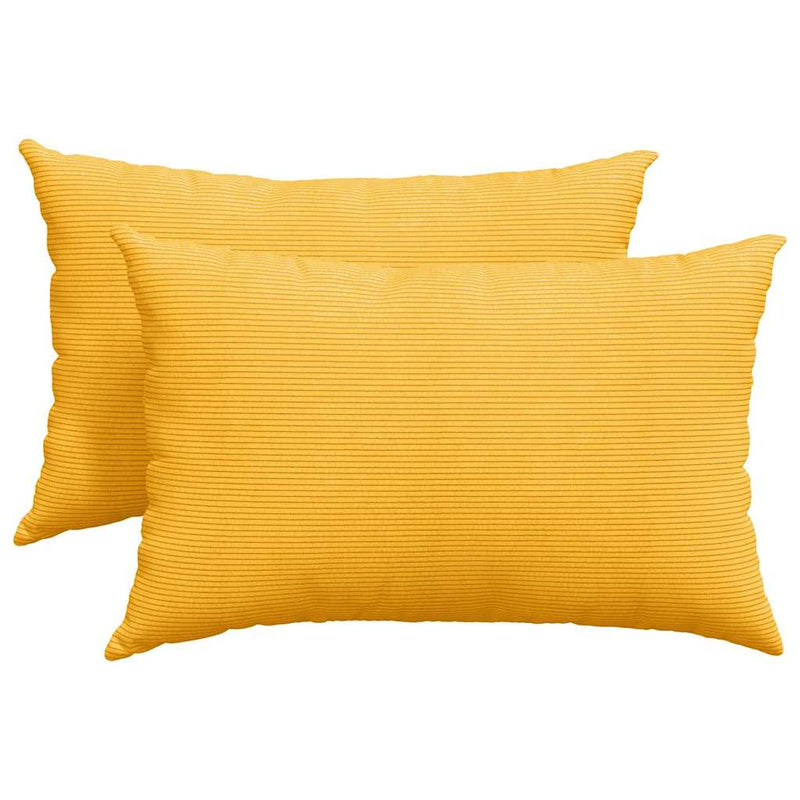 Load image into Gallery viewer, Vidaxl sofa kussens 2 stuks lichtgeel 60 x 40 cm cordstof
