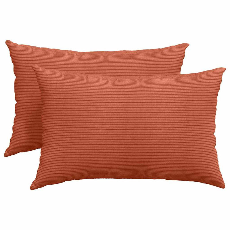 Load image into Gallery viewer, Vidaxl sofa kussens 2 stuks rood-oranje 60 x 40 cm cordstof
