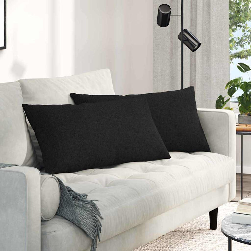 Load image into Gallery viewer, Vidaxl sofa kussens 2 pcs zwart 80 x 40 cm stof
