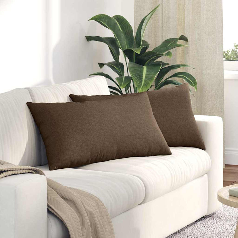 Load image into Gallery viewer, Vidaxl sofa kussens 2 pcs bruin 80 x 40 cm stof
