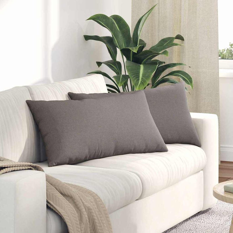 Load image into Gallery viewer, Vidaxl sofa kussens 2 pcs taupe 80 x 40 cm stof
