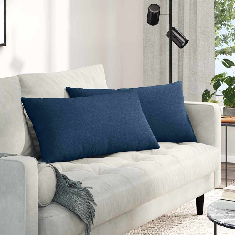 Load image into Gallery viewer, Vidaxl sofa kussens 2 pcs blauw 80 x 40 cm stof
