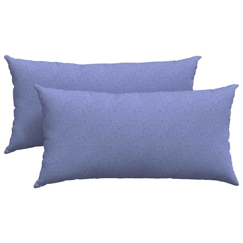 Load image into Gallery viewer, Vidaxl sofa kussens 2 pcs jeans blauw 80 x 40 cm stof
