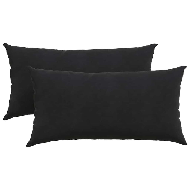 Load image into Gallery viewer, Vidaxl sofa kussens 2 stuks zwart 80 x 40 cm cordstof
