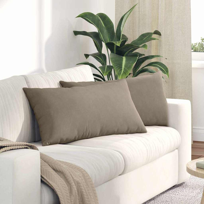 Load image into Gallery viewer, Vidaxl sofa kussens 2 stuks taupe 80 x 40 cm stof
