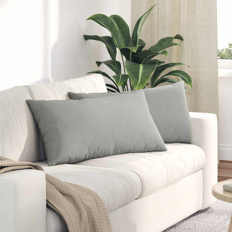 Load image into Gallery viewer, Vidaxl sofa kussens 2 stuks lichtgrijs 80 x 40 cm stof

