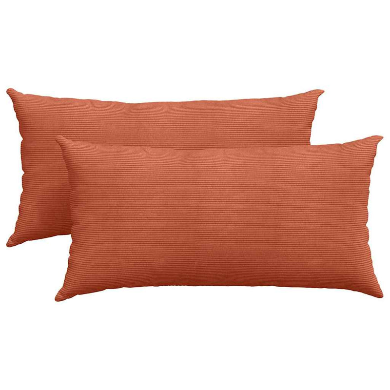 Load image into Gallery viewer, Vidaxl sofa kussens 2 stuks rood-oranje 80 x 40 cm cordstof
