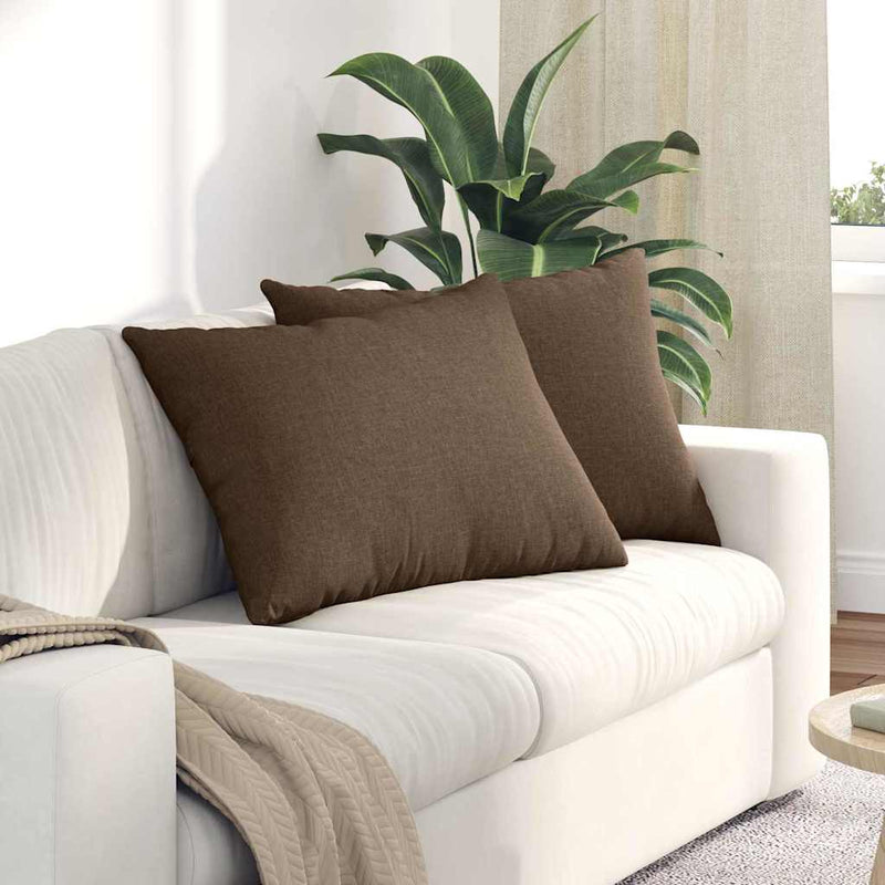Load image into Gallery viewer, Vidaxl sofa kussens 2 pcs bruin 70 x 50 cm stof
