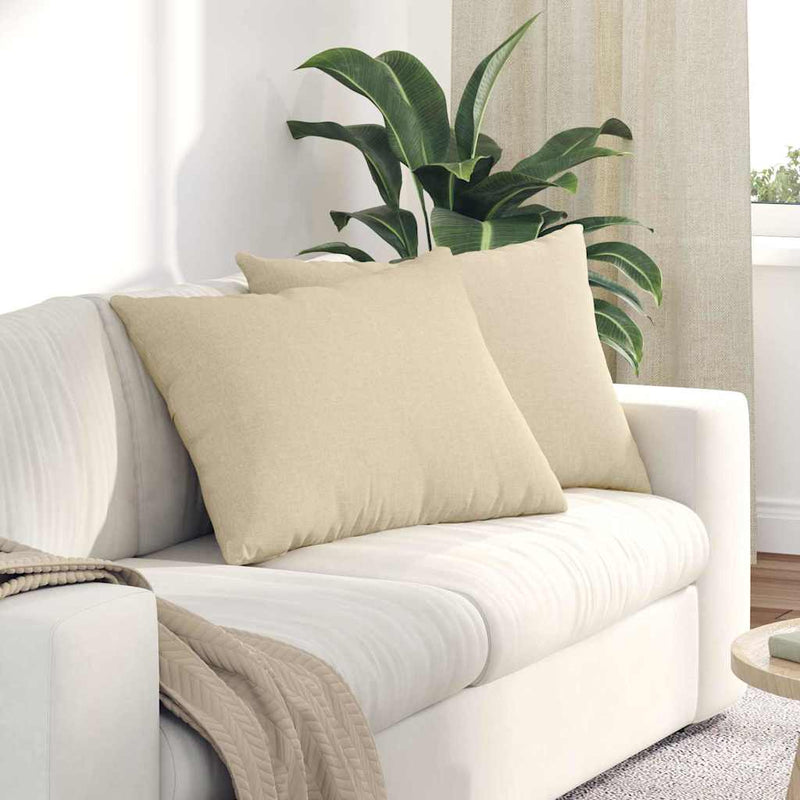 Load image into Gallery viewer, Vidaxl sofa kussens 2 pcs crème 70 x 50 cm stof
