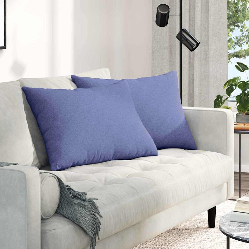 Load image into Gallery viewer, Vidaxl sofa kussens 2 pcs jeans blauw 70 x 50 cm stof

