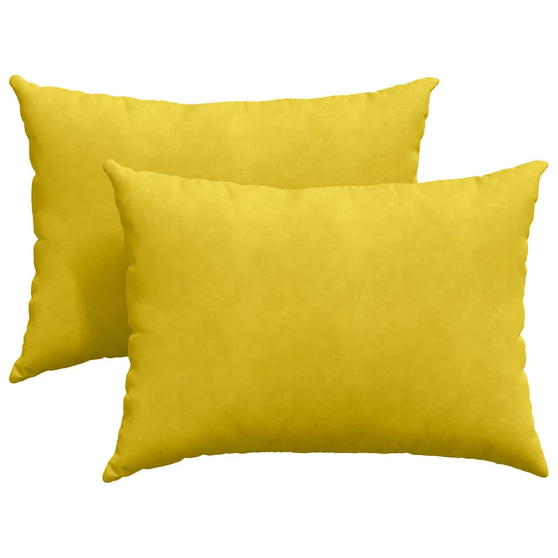 Load image into Gallery viewer, Vidaxl sofa kussens 2 stuks geel 70 x 50 cm cordstof
