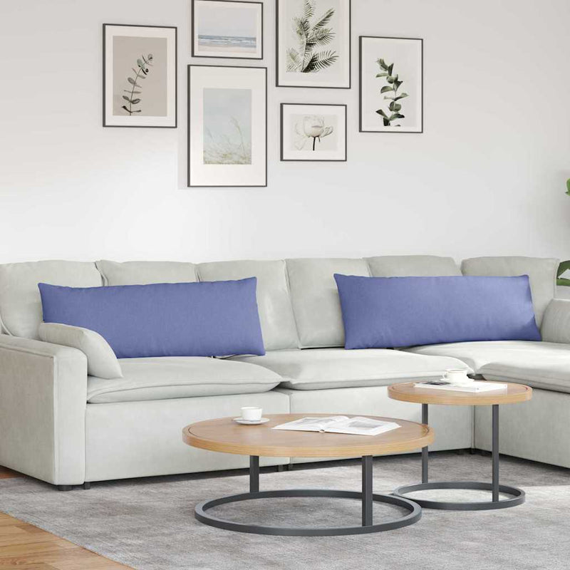 Load image into Gallery viewer, Vidaxl sofa kussens 2 pcs jeans blauw 120 x 40 cm stof
